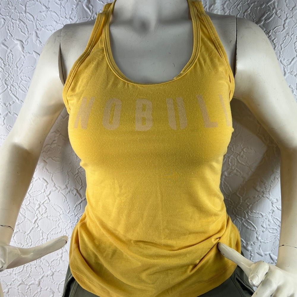 NOBULL Tank Top Racerback Tencel Blend Yellow Womens Small